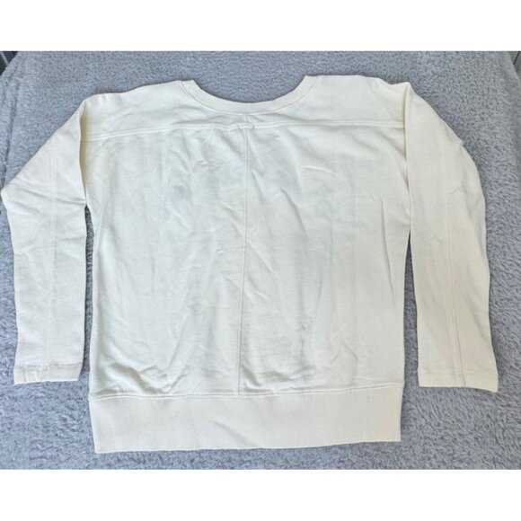 True Religion Womens L Cream Sweatshirt Casual Long Sleeve Soft Cozy Comfy Y2K - Picture 4 of 16